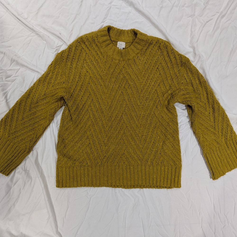 A New Day Cozy Knit Mustard Sweater